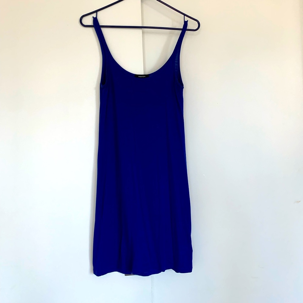 Babaton baby blue slip mini dress